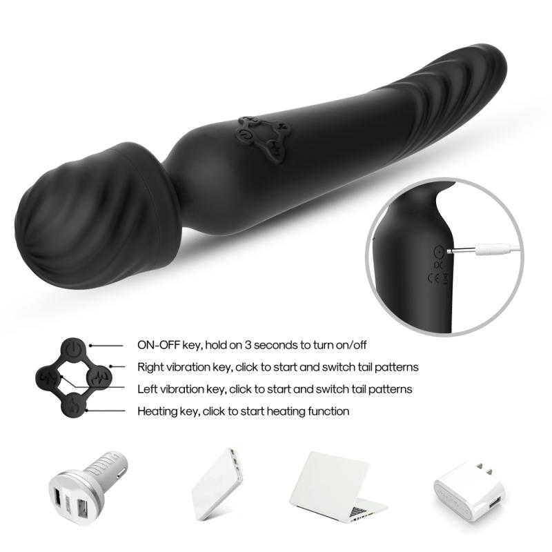 PASSION BLACK - Clit&Penis Massager USB
