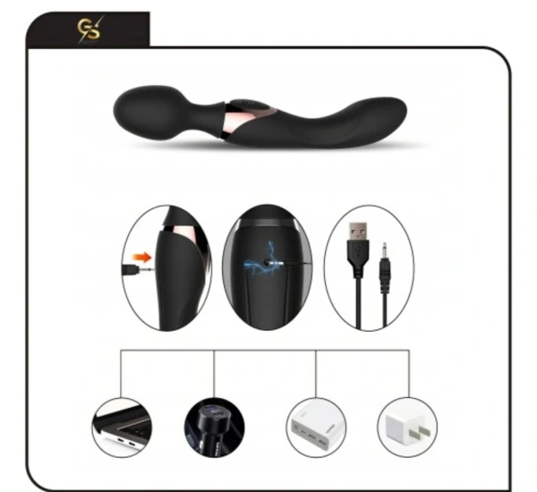 DOUBLE BLACK 2 - Clit&Penis Massager USB 4