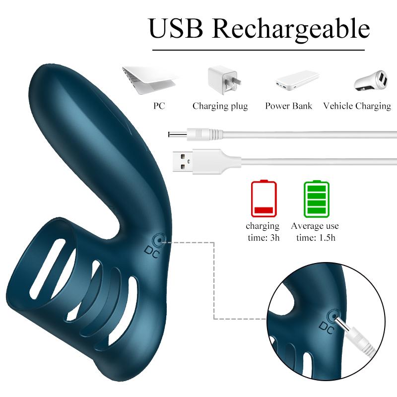 RING - Vibrační kroužek 7 funkcí vibrací USB