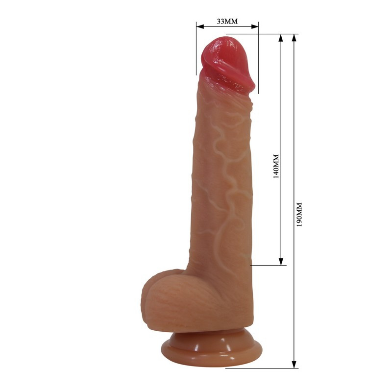 BRUNO - 19 x 3,3 cm Realistic Silicone 6