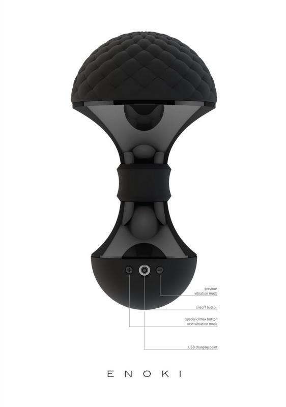 ENOKI BLACK - Clit&Penis Massager USB