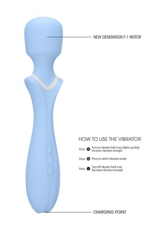 LOVELINE WAND BLUE - Clit&Penis Massager USB