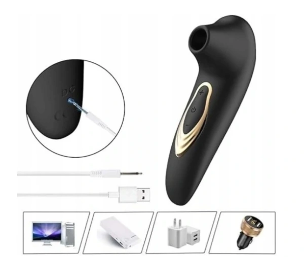 PLEASURE BLACK - USB Clit&Nipple Massager 5